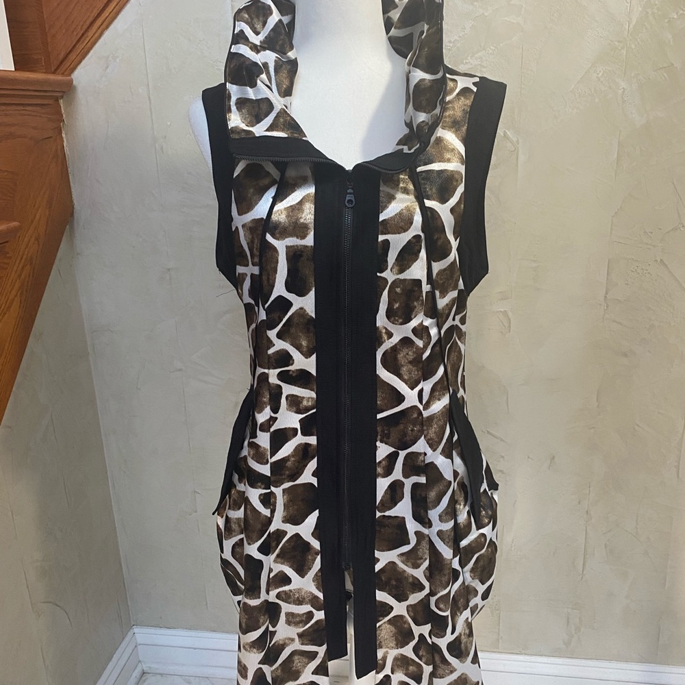 NWOT Brown & White Spotted Dress/Tunic